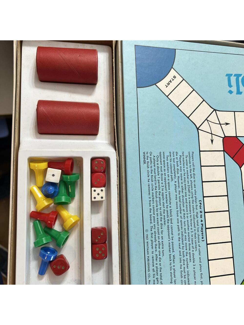 Vtg 1967 PACHISI-The Game of India & Le Jeu Joli Board Game Great Condition